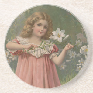 Easter Beauties, Vintage Illustration, 1898 Coaster