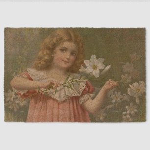 Easter Beauties, Vintage Illustration, 1898 Fiber Doormat