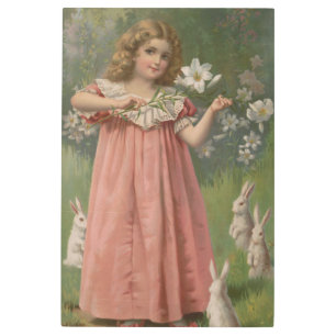 Easter Beauties, Vintage Illustration, 1898 Metal Print