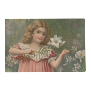 Easter Beauties, Vintage Illustration, 1898 Placemat