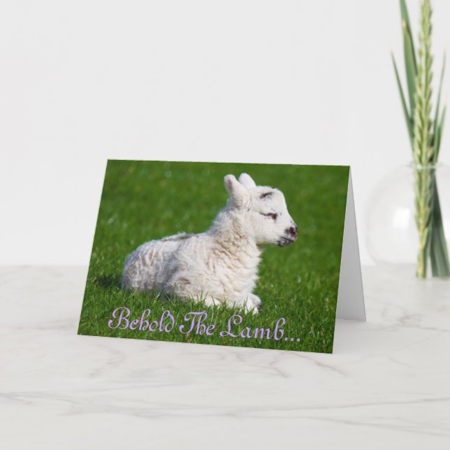 Easter Behold the Lamb Holiday Card (Front)