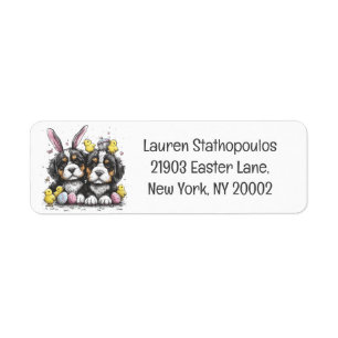 Easter Bernese Mountain Dogs Label