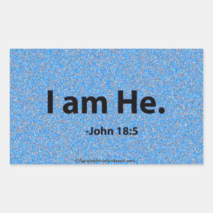 Easter Bible Quotes Rectangular Sticker