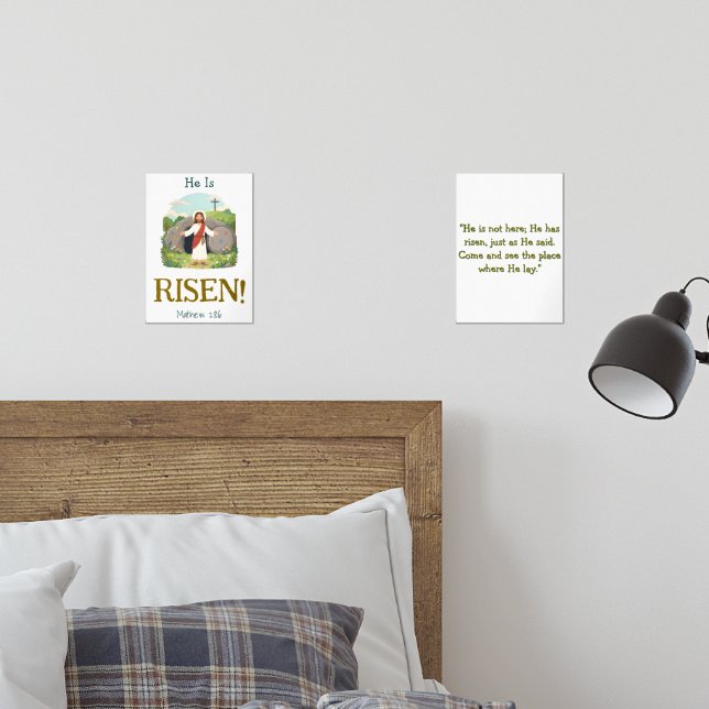 Easter Bible Verse Kids Christian Scripture Wall Art Sets (Bedroom)