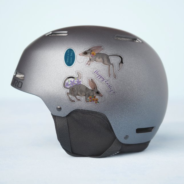 Easter Bilby Flowers  Sticker (Helmet Side)