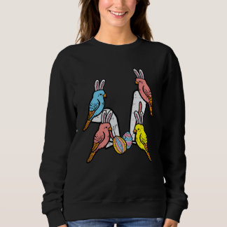 Easter Birds Bunny Egg Hunting Cute Men Women Boys Sweatshirt