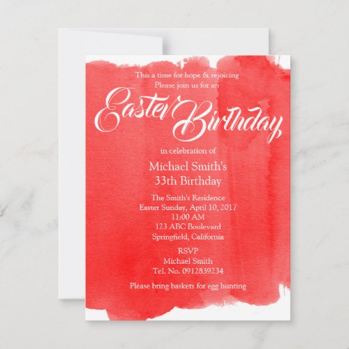 Easter Birthday Chic and Moder Invitation