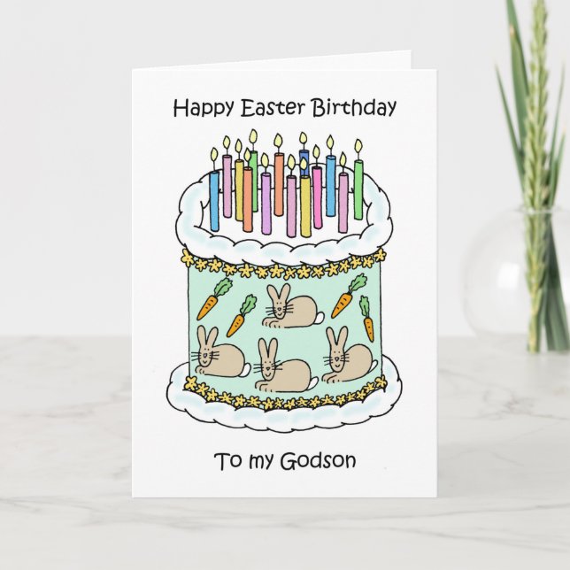 Easter Birthday Godson Card (Front)