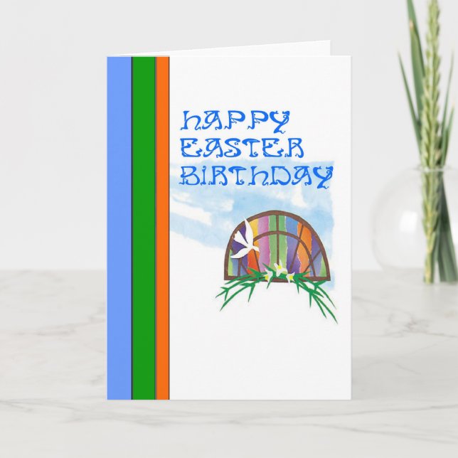 Easter Birthday Holiday Card (Front)