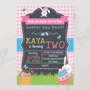 Easter Birthday Invitation for Girl