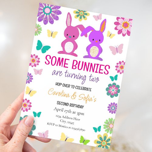 Easter Birthday Invitation for Siblings
