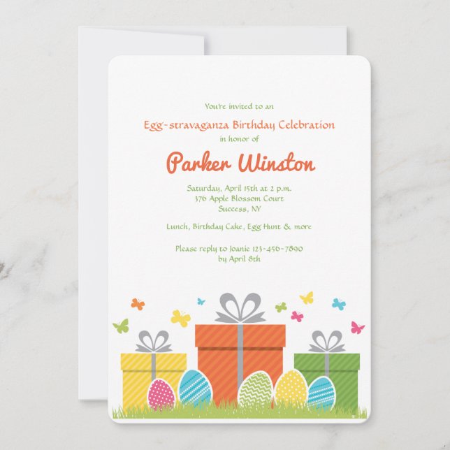 Easter Birthday Party Invitation (Front)