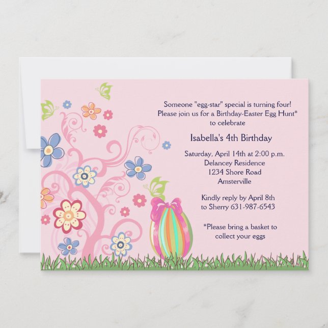 Easter Birthday Party Invitation (Front)