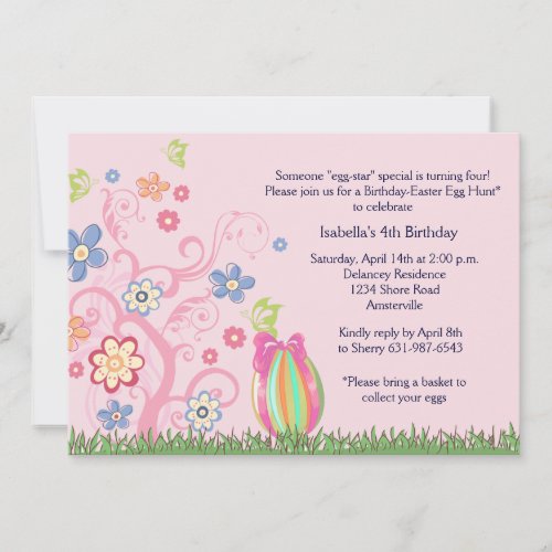 Easter Birthday Party Invitation