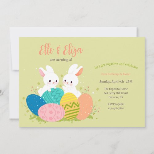 Easter Birthday Party Invitations