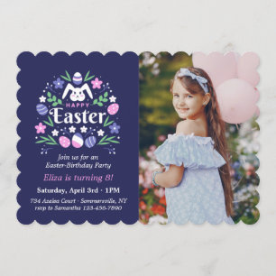 Easter Birthday Party Photo Invitation