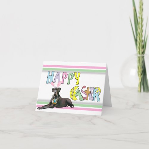 Easter Black Great Dane Holiday Card