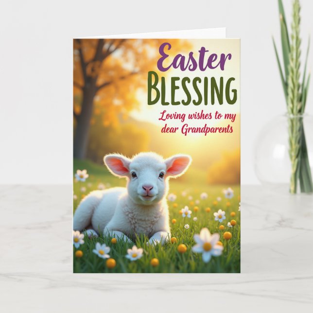 Easter Blessing Grandparents Card (Front)
