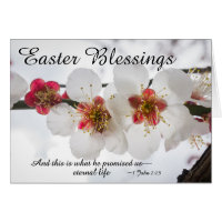 Easter Blessings 1 John 2:25 Bible Verse Card