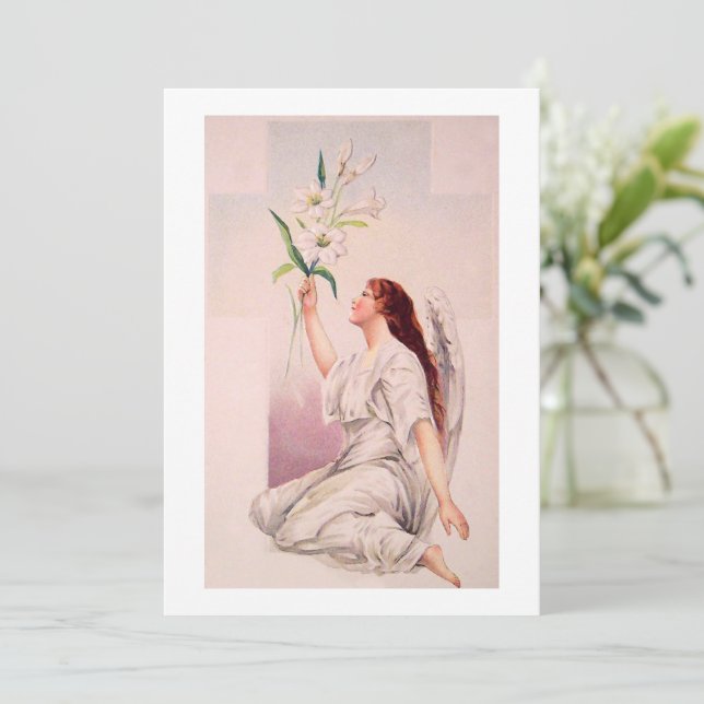 Easter Blessings 1 John 2:25 Bible Verse Holiday Card (Standing Front)