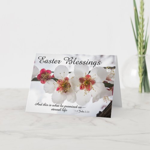 Easter Blessings 1 John 225 Bible Verse Holiday Card