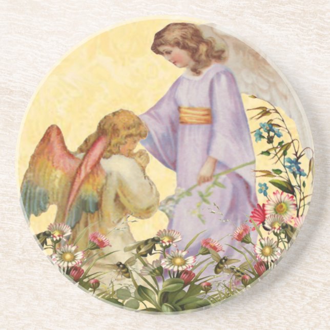 Easter Blessings Angel Coaster (Front)
