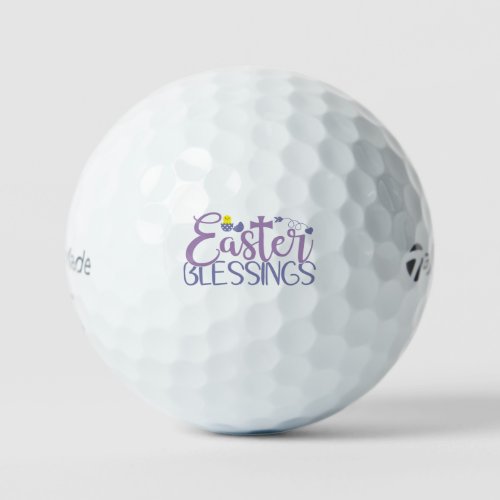 Easter Blessings Calligraphy Quote Happy Easter  Golf Balls