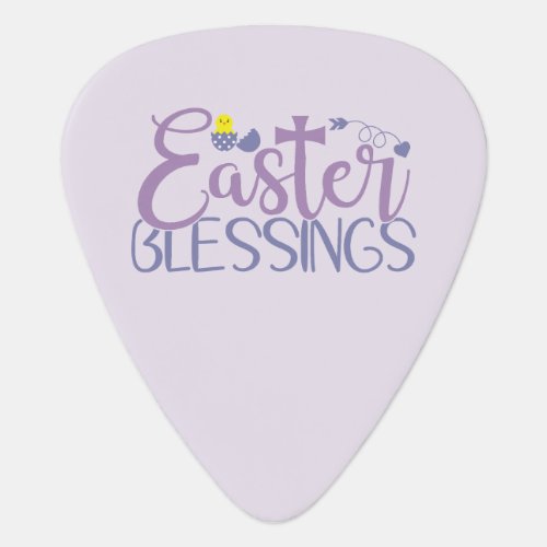 Easter Blessings Calligraphy Quote Happy Easter  Guitar Pick