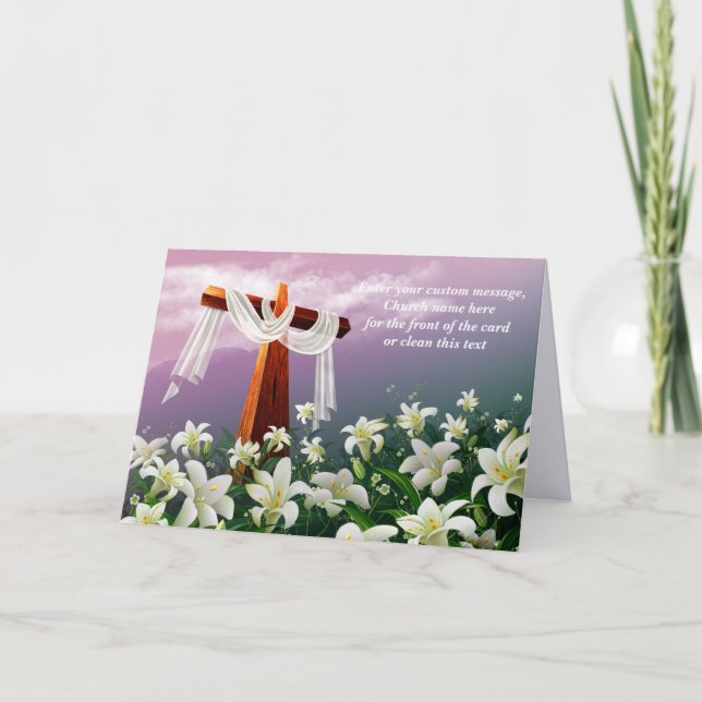 Easter Blessings. Christian Religious Easter Cards (Front)