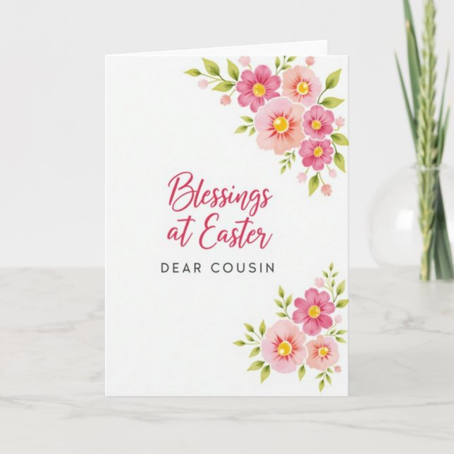 Easter Blessings Cousin Card (Front)