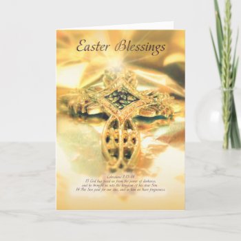 Easter Blessings Cross/crucifix Holiday Card by CarolsCamera at Zazzle