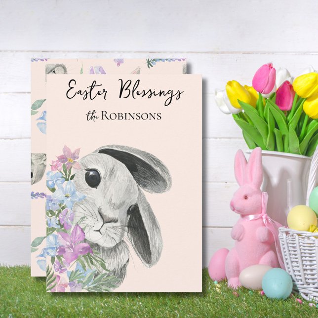 Easter Blessings Curious Easter Bunny Peach  (Creator Uploaded)