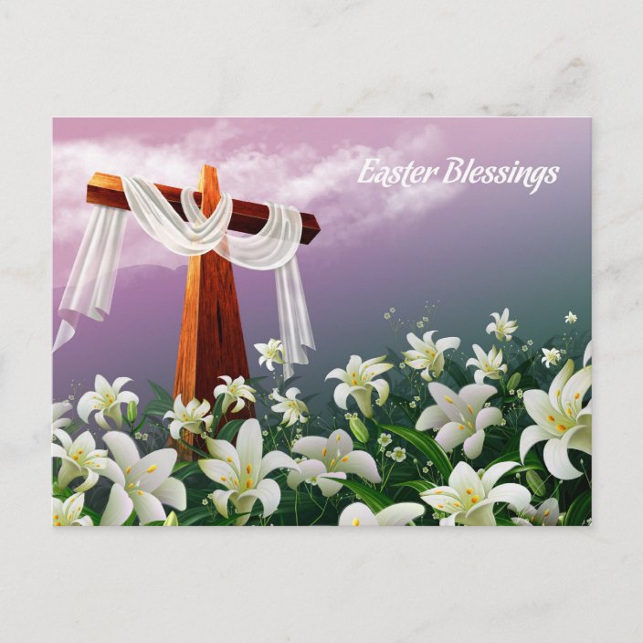 Easter Blessings Custom Religious Postcards Zazzle