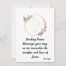 Easter Blessings: Customizable Card with Love