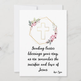 Easter Blessings: Customizable Card with Love