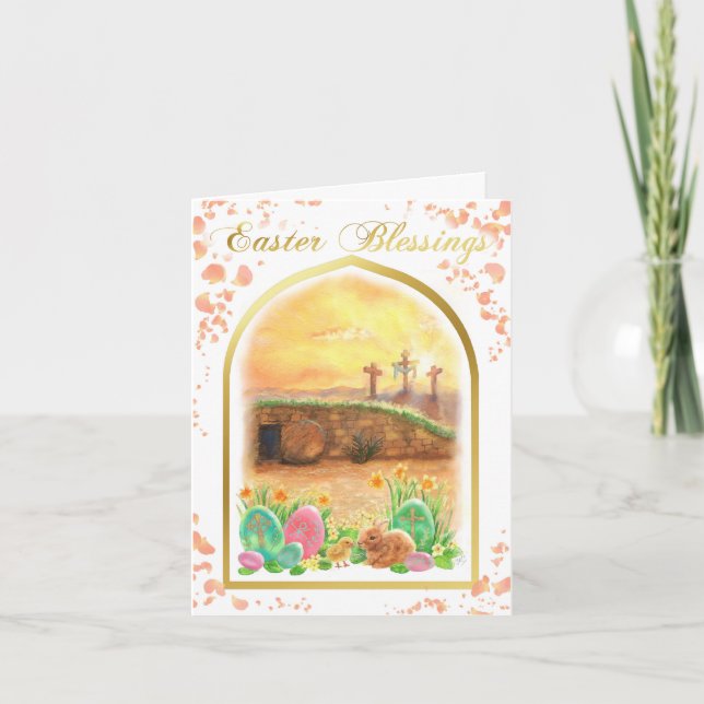 Easter Blessings, Easter Card by Jenny McLaughlin (Front)
