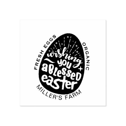 Easter Blessings  Egg Carton Stamp