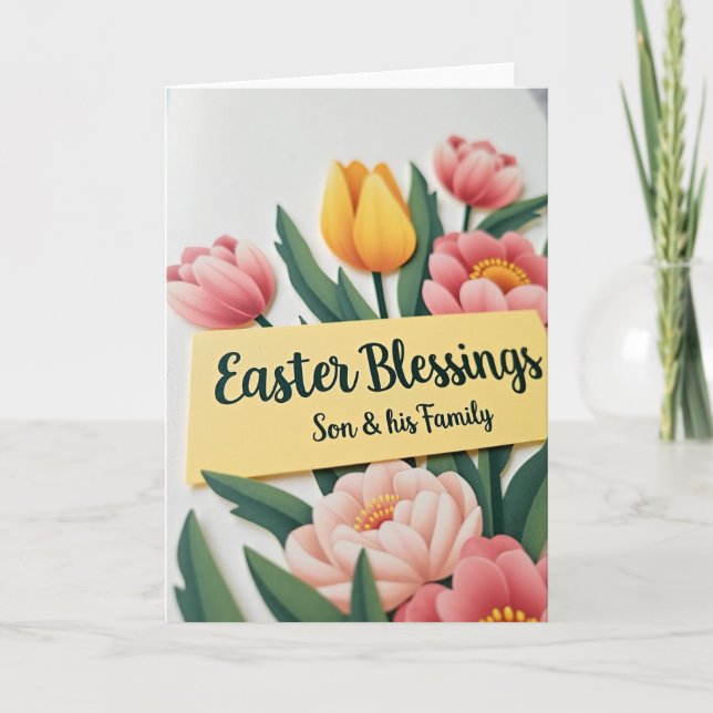 Easter Blessings Family Love Card (Front)