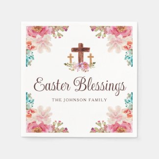 Easter Blessings Floral Cross 