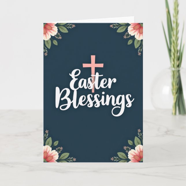 Easter Blessings Greeting Card (Front)