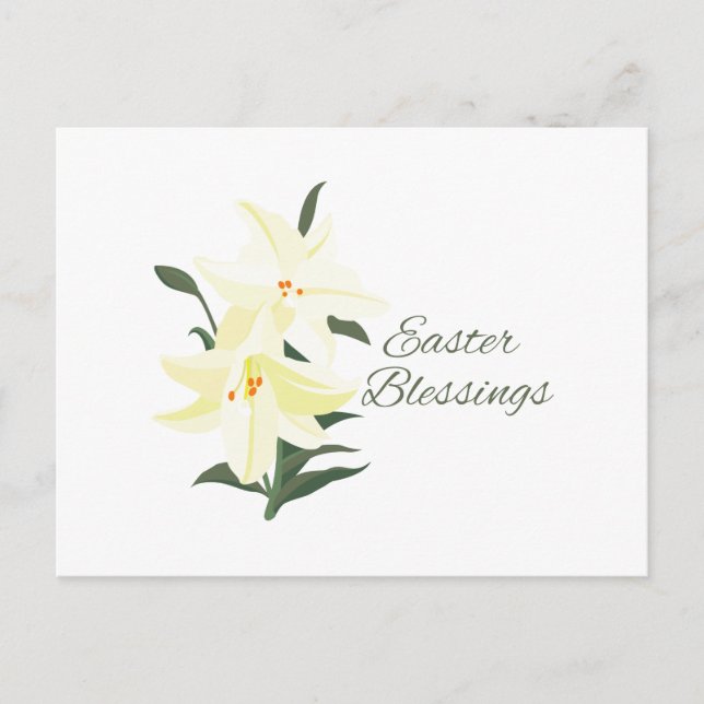 Easter Blessings Holiday Postcard (Front)