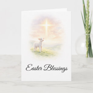 Easter Blessings Lamb of God Christian Easter Card