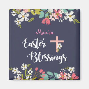 Easter Blessings of Risen Christ Flowers Magnet