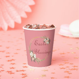 Easter Blessings Paper Cup Floral Party Supply