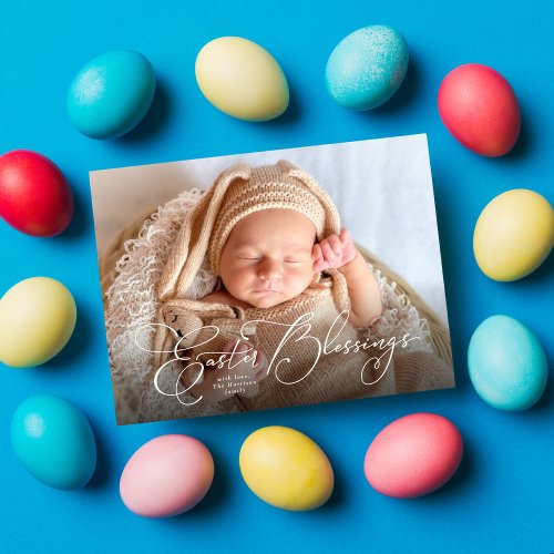 Easter blessings photo card