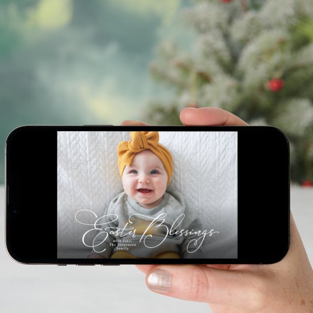 Easter blessings photo card (Front Digital)