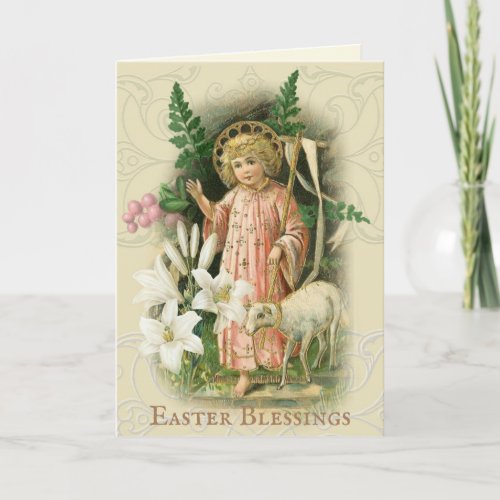 Easter Blessings Prayer Resurrection Religious Holiday Card