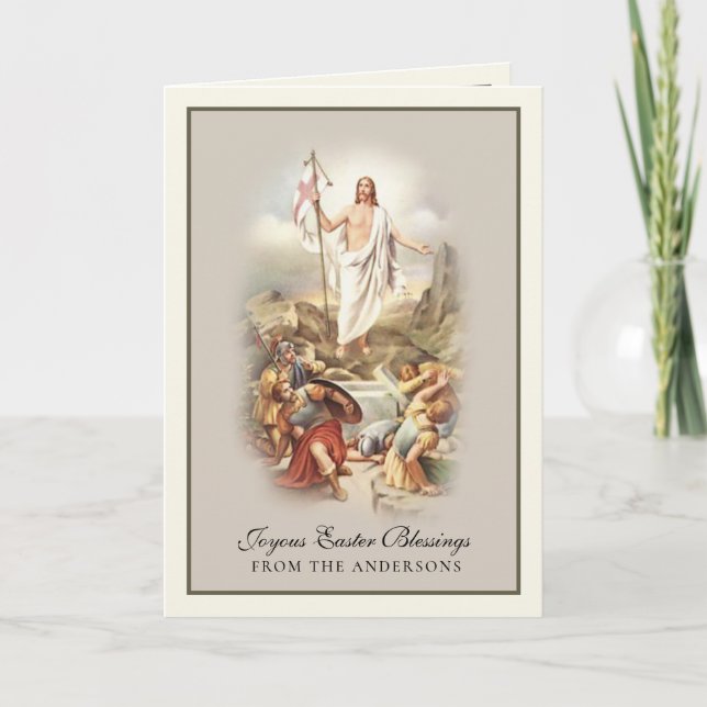 Easter Blessings Resurrection Jesus Prayer Holiday (Front)