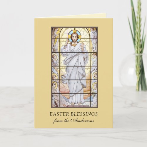 Easter Blessings Resurrection Jesus Prayer Holiday Card