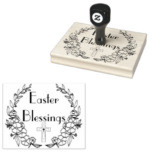 Easter Blessings Rubber Stamp